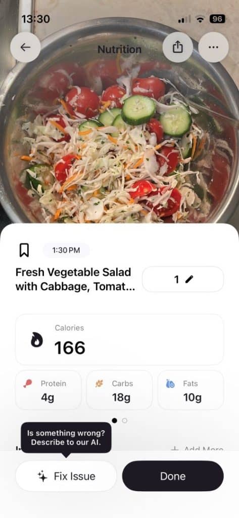 Cal AI  -Mixed Salad