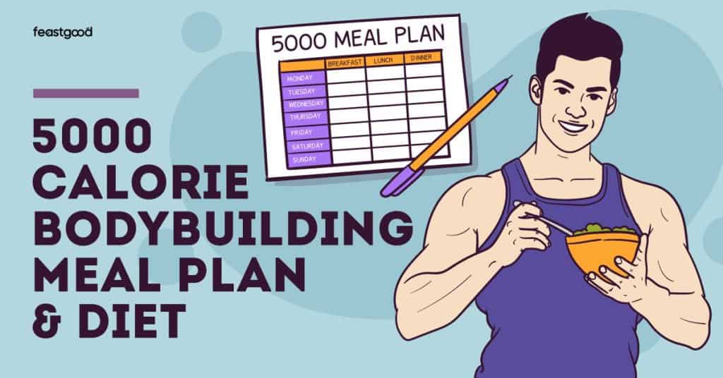 5000 Calorie Bodybuilding Meal Plan & Diet (Printable)