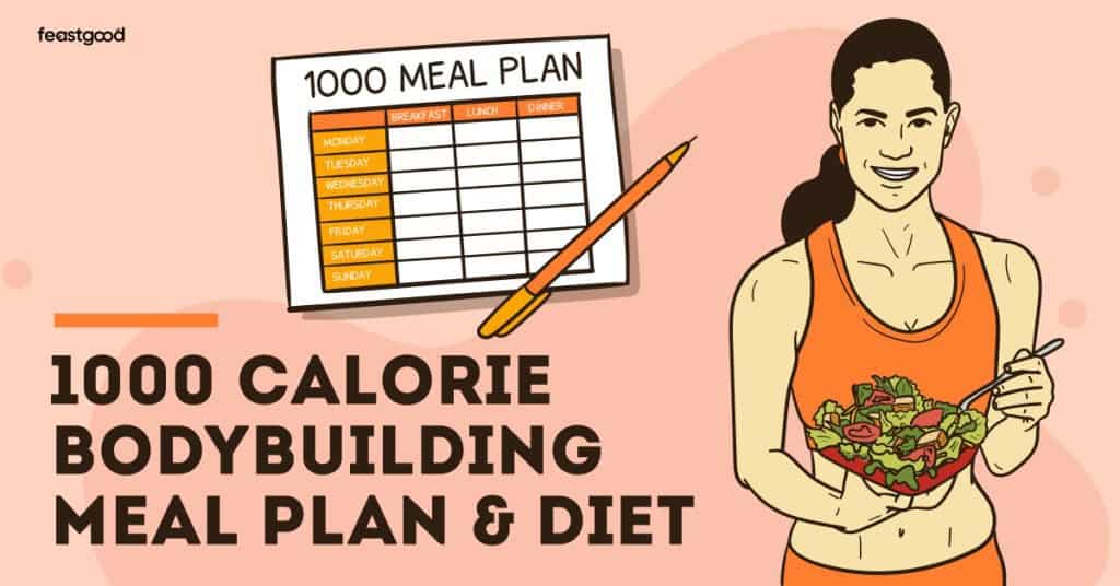 1000 Calorie Bodybuilding Meal Plan &amp; Diet (Printable) - FeastGood.com