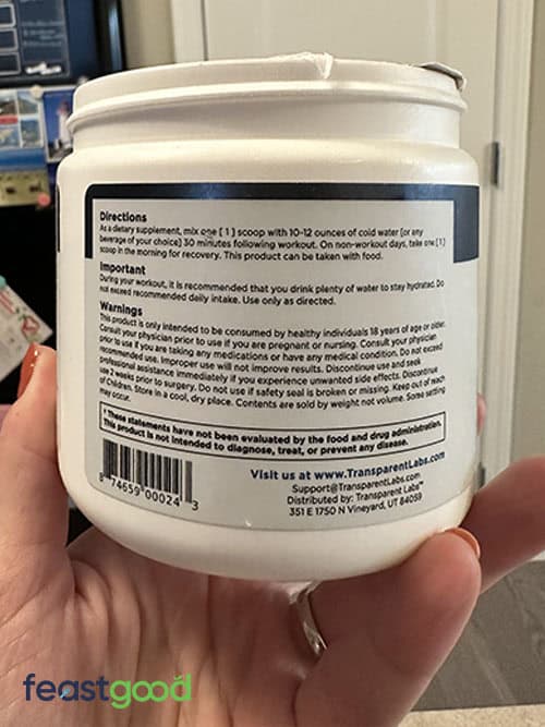 Transparent Labs Creatine HMB