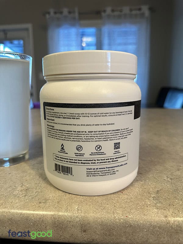Transparent Labs BCAA Glutamine