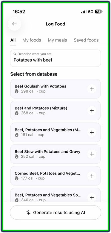 Cal AI - log food