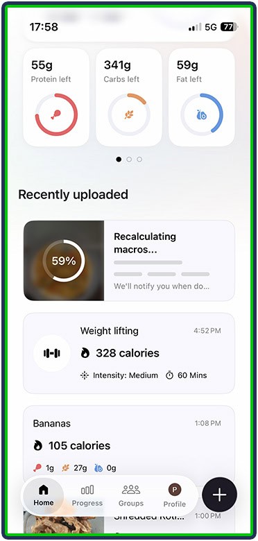 Cal AI - recalculating macros
