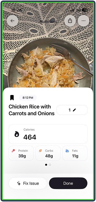 Cal AI - saved foods