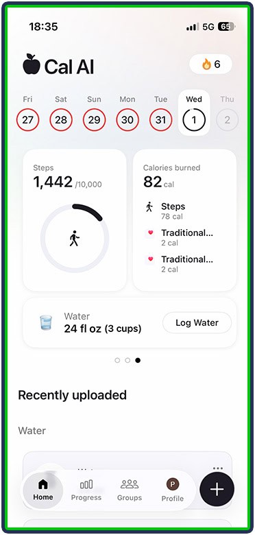 Cal AI - water intake
