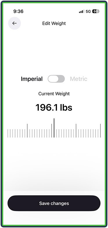 Cal AI - log weight