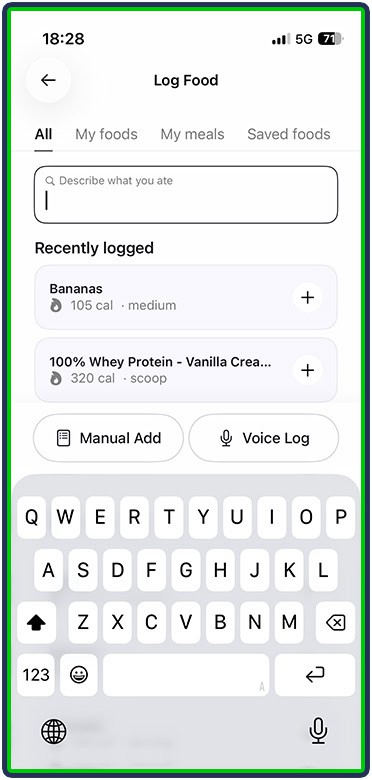 Cal AI - old-school logging, food database