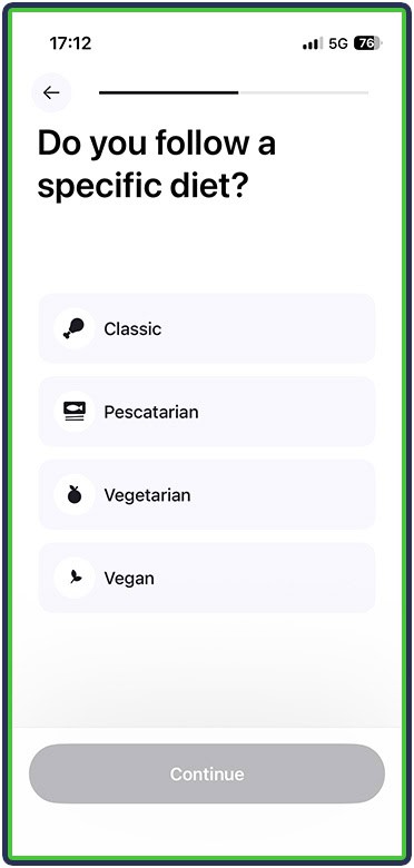 Cal AI - specific diet