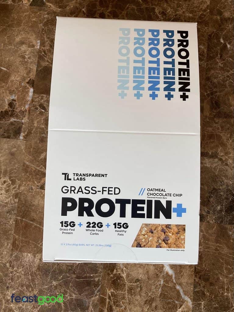 Transparent Labs Protein Bar+ box