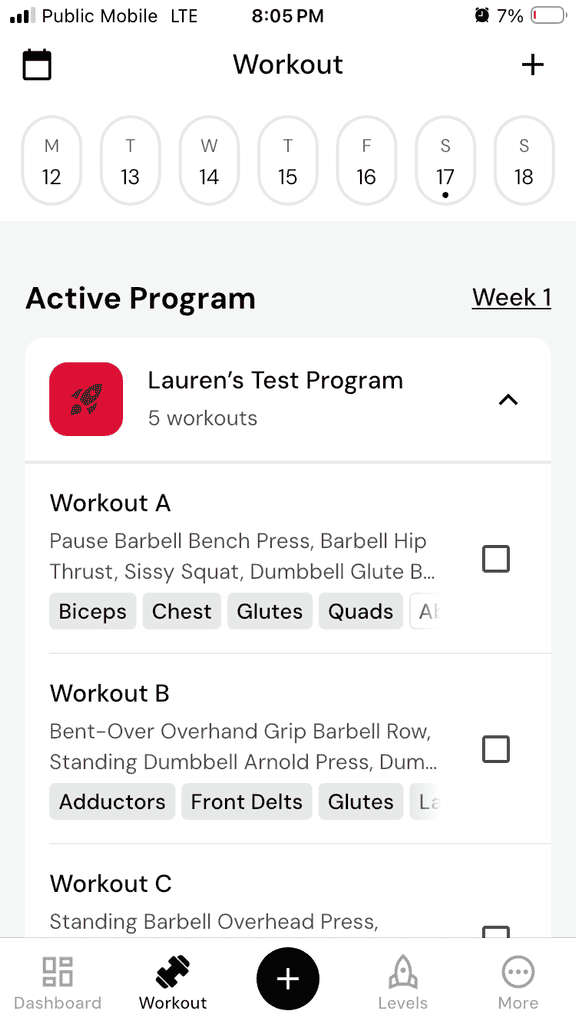 MaroFactor Workouts