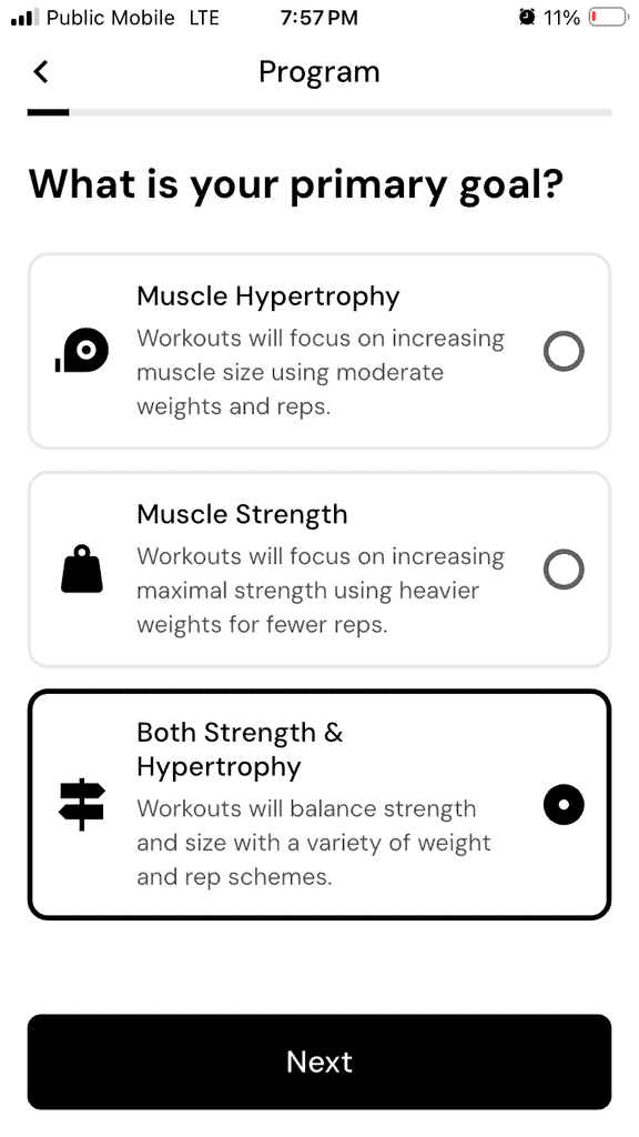 MaroFactor Workouts - primary goal